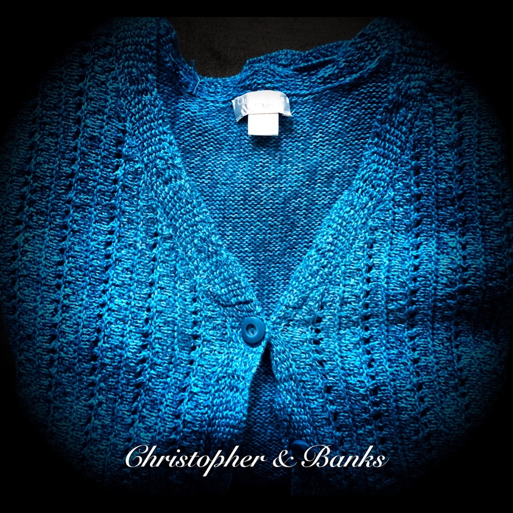 Turquoise Button Up Warm Cardigan Sweater